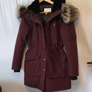 BCBGeneration Winter Jacket with Faux Fur Hood